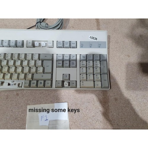 Fujitsu E105 ErgoPro PC Keyboard Wired QWERTY (Standard) PS/2 Interface - White - Picture 7 of 7