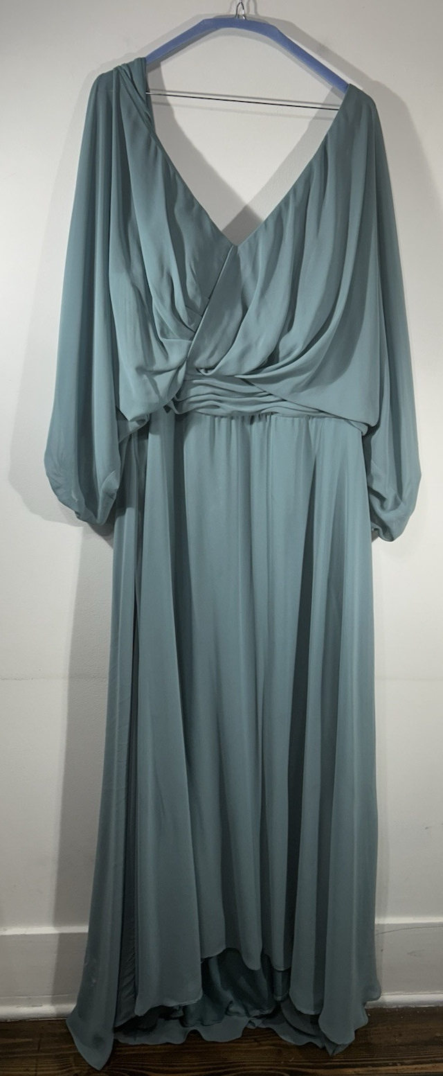 Morilee Madeline Gardner Size: 24 Kimono Dress Gown Sage ***Flaws