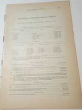 1888 railroad document OAKLEY & COLBY RAILWAY Thomas County Kansas train report 