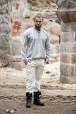 Weiches Bauernhemd "Felix" Multi Mittelalterliches Hemd Wikingerhemd gestreift