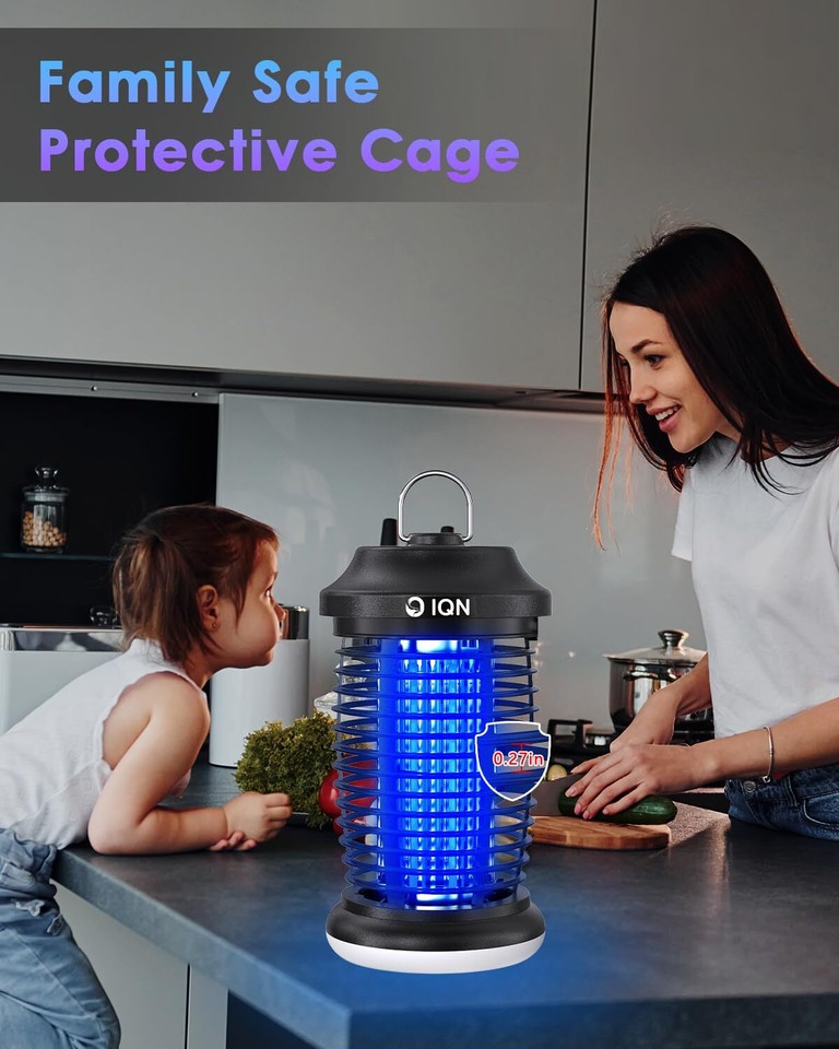 Bug Zapper Outdoor,15w Electric Mosquito Zapper with LED Light for