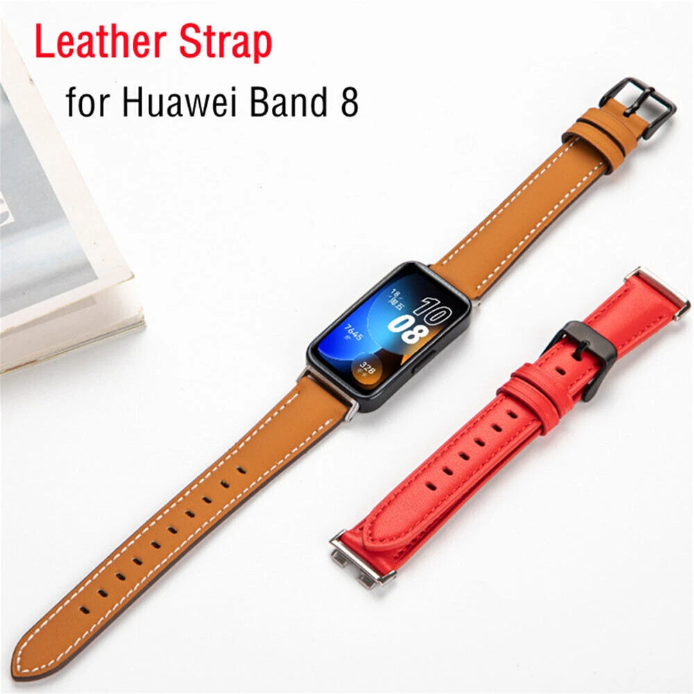 Genuine Leather Watch Band Strap For Huawei Band 8 Bracelet Wristband  Watchband