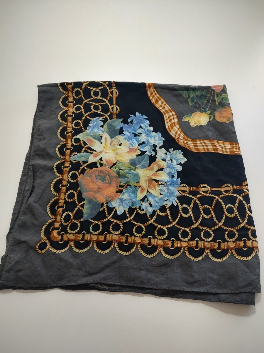 Foulard Morabito Paris – 100% Soie – 44x44 Cm – Multicolore – Made In Italy – Occasion