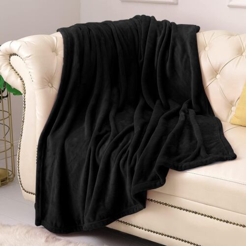 Super Soft Fleece Blanket Sofa Bed Throw Large Faux Fur Reversible Travel Throw - Picture 54 of 82