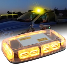 72LED Rooftop Strobe Light Bar Emergency Safety Flashing Beacon Magnetic 12V-24V