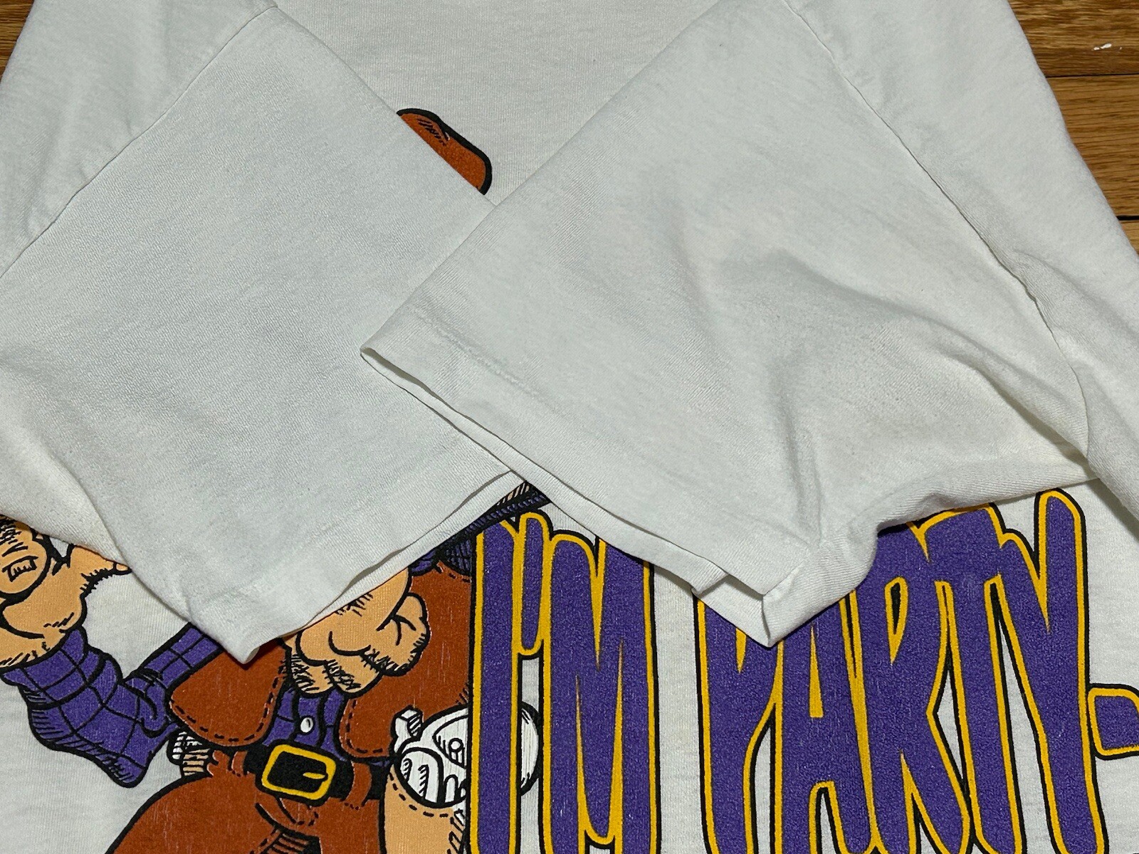 Vtg 90s Sun Sportswear Take Me Home I'm Party Trained Cowboy T-Shirt Size L