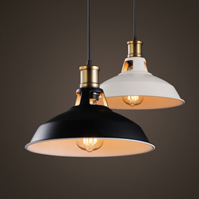 Industrial Barn Style Single Pendant Light Loft Sloping Ceiling Lamp Fixture