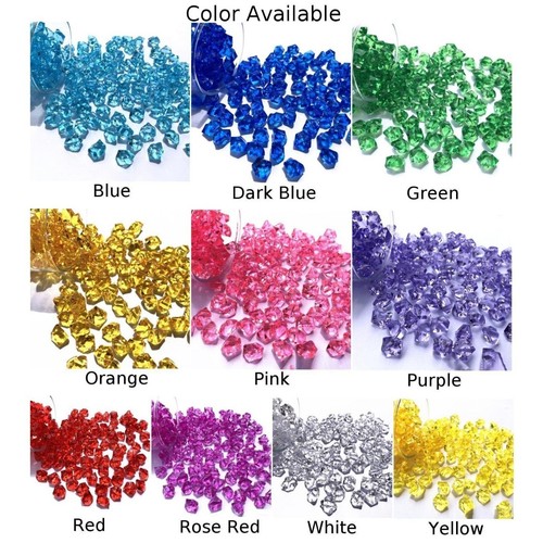 Acrylic Stones Gem Stone Ice Package Plastic Rocks Table 200 PCS 6*9mm - Picture 4 of 112