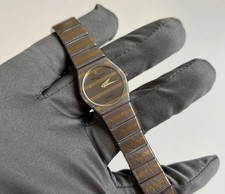 Orologio donna BAUME & MERCIER Swiss MONTE CARLO quarzo "ZEBRA" acciaio/oro anni 80 RARO!