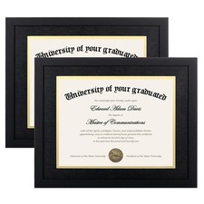 upsimples 11x14 Diploma Frame Certificate Degree Document 11x14, Black