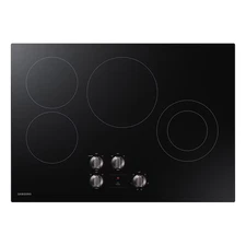 Samsung 30-in 5 burners Smooth surface Black Electric Cooktop NZ30R5330RK