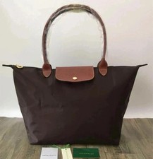 Nuova borsa tote LONGCHAMP Le Pliage originale L marrone ebano outlet dal Giappone