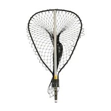 Landing net, 21 x 25 inch frame, polyester mesh, 36-inch foldable handle.
