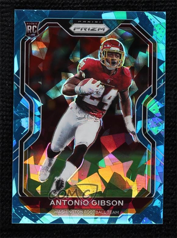 2020 Panini Prizm Rookie Blue Ice Prizm 85/99 Antonio Gibson #384 05z7
