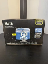 BRAUN 3 in 1 Shaver Care Box of 4 Lemon Scented Cartridges Cleaning Revitalize