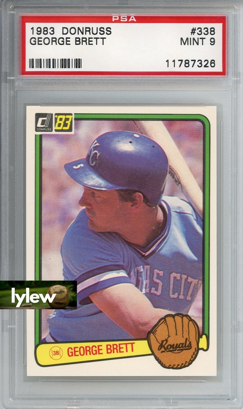1983 Donruss * GEORGE BRETT * Card #338 * PSA 9 * Kansas City Royals * HOF