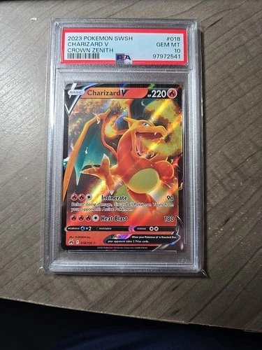 2023 Pokemon SWSH Crown Zenith #018 Charizard V PSA 10 GEM MINT