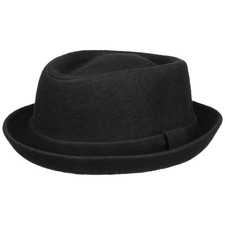 LIPODO Diamond Crown Wollhut Porkpie Fedora Winterhut Stoffhut Hut Herrenhut