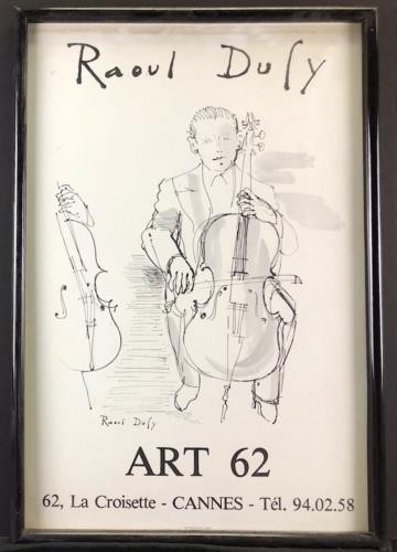 Raoul Duffy ART 62, Cannes original poster framed