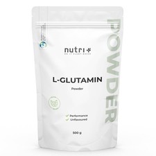 L Glutammina in polvere 500g - alto dosaggio + vegan - nutri+ glutammina senza additivi