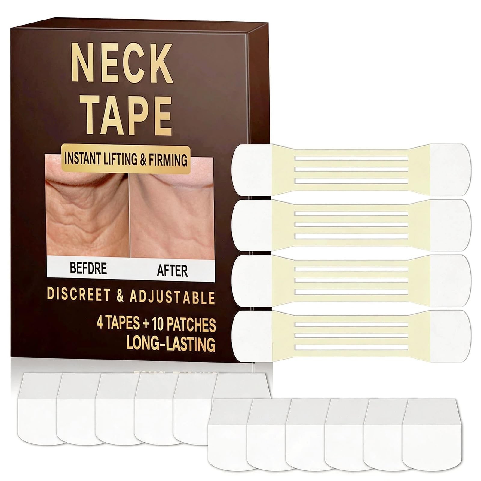 Neck Lift Tape Invisible Neck Tape Lifting for Double Chin & Sagging Skin