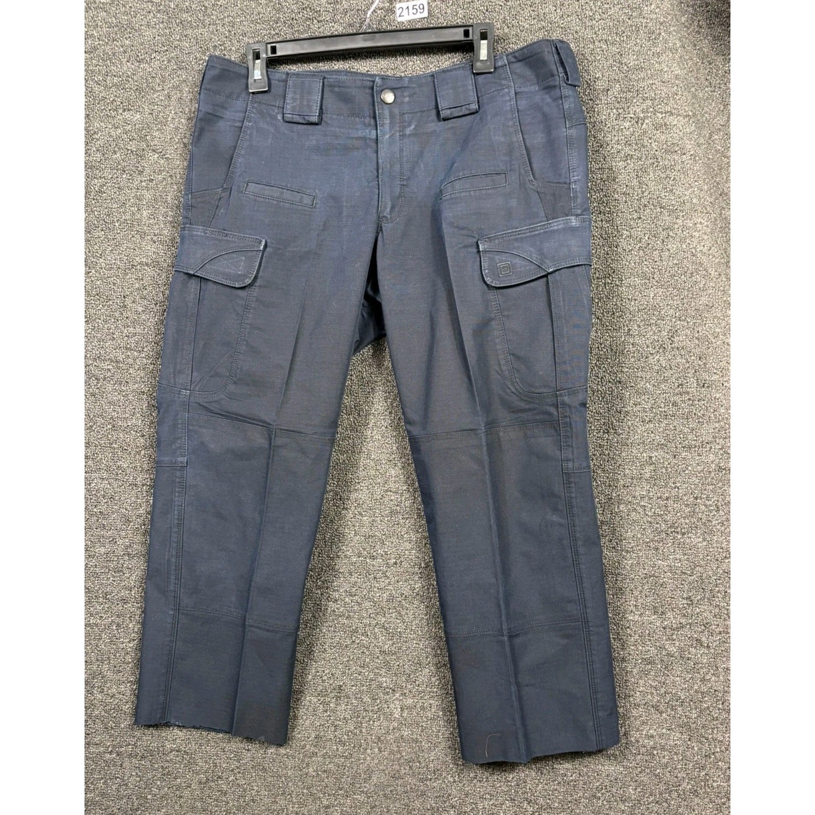 Womens Sz 14 Navy Regular Fit Mid Rise Raw Hem