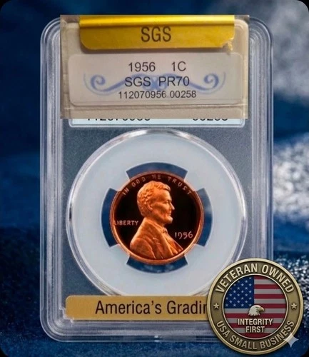 ONE OF PR66RD 1956 RED WHEAT LINCOLN PENNY PCGS GRADED PROOF P-MINT EXACT COIN