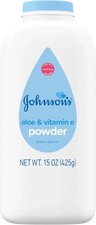 Johnson's Baby Powder, Naturally Derived Cornstarch with Aloe Vitamin E, 15 Oz