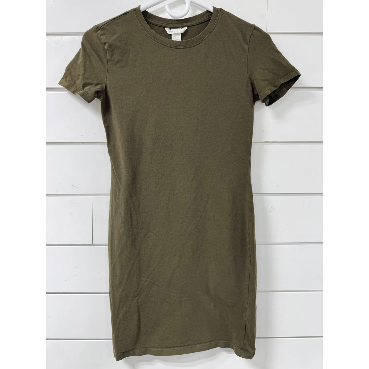 h&m jersey t shirt dress H&M Basics Oatmeal Heather t-shirt dress Jersey