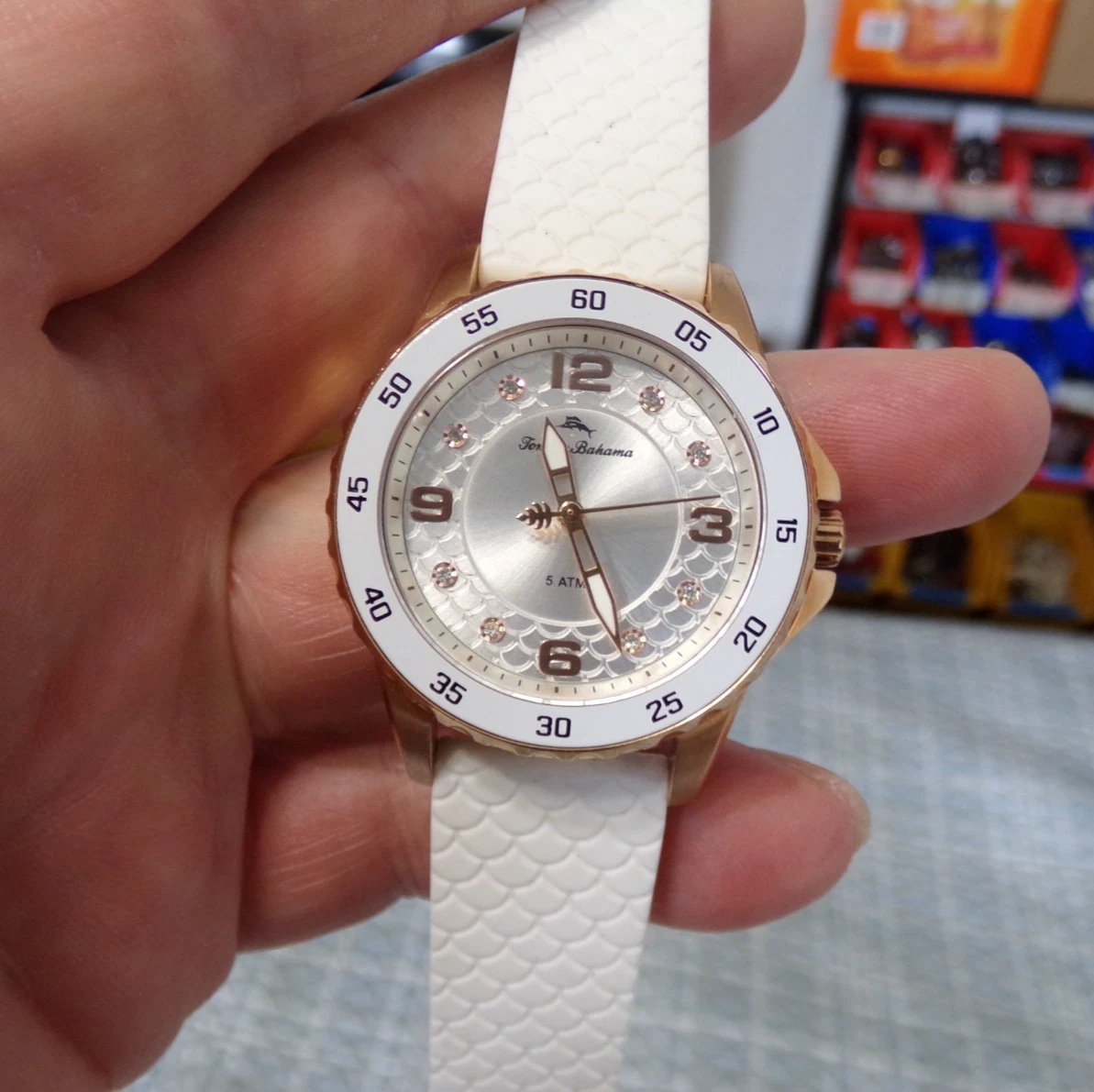 Tommy Bahama White Gold Mermaid Scale Watch Water Resistant Women Jewelry TB2134_033_main?$main_detail_700$ main image 3