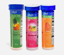 ReliOn Glucose Tablets Fruit Punch Flavor - 6 Pack of 10 Tablets (60 total)