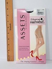 Spanx Assets Shaping Pantyhose Sara Blakely Women's Sz 1 Black - Sheer Leg NWT