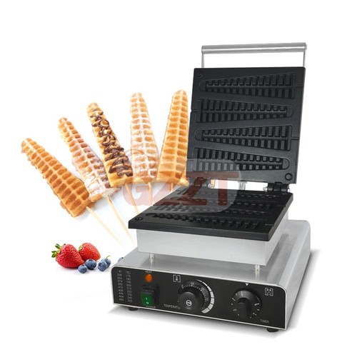Electric Waffle Pancake Maker Waffle Stick Machine Pine Tree Mould Iron Cast Pan - Picture 7 of 19