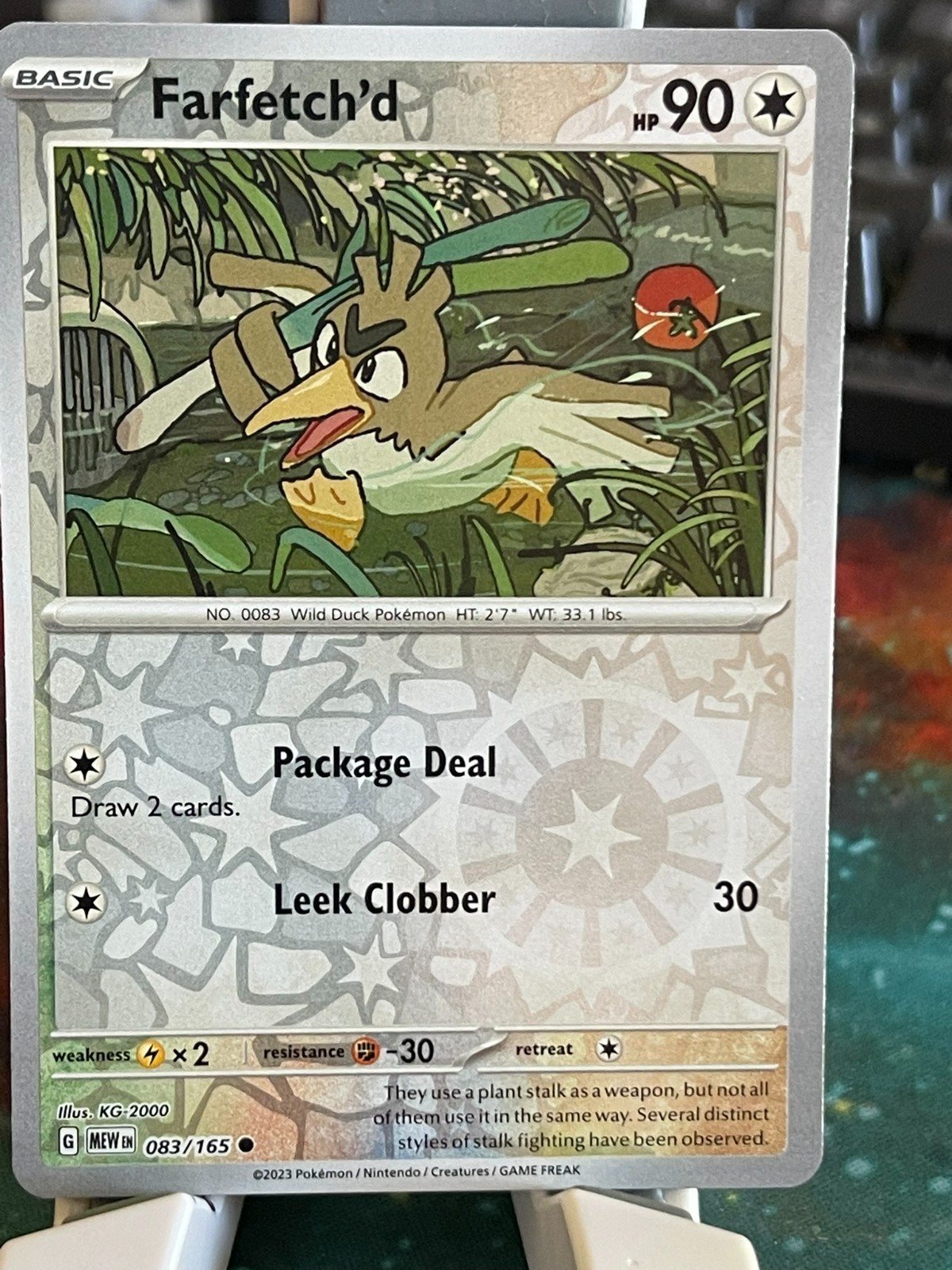POKEMON FARFETCH'D 083/165 COMMON REVERSE HOLOFOIL SCARLET & VIOLET 151 NM CARD