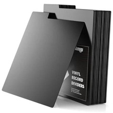 20PCS Vinyl Record Dividers, Heavy Duty 12" LP Record Thickness 0.5mm Black