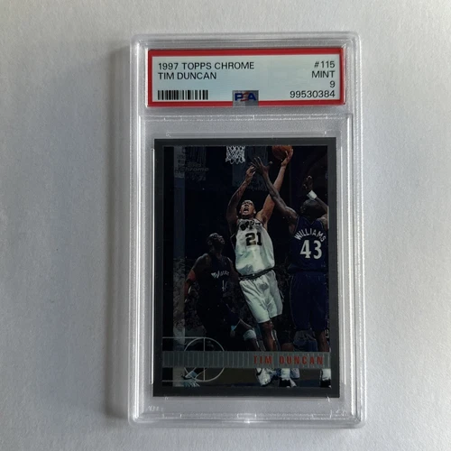 1997-98 Topps Chrome - Tim Duncan #115 (RC) San Antonio Spurs PSA 9