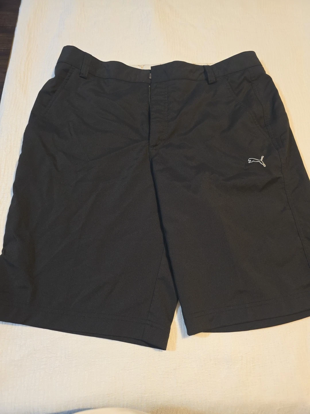 Puma Uomo Casual Golf Sport Lifestyle Nero Pantaloncini Tasche Vita Grip Taglia 34