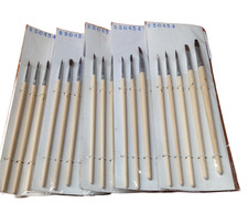 Pony Hair Round  Flat Paint Brush Set 5pcs - 5 Sets ART188 