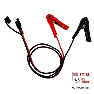 [Updated Version] 3.2FT Battery Clip-on 14AWG Clamps to SAE Connector (3.2 ft)