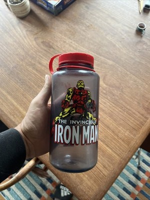 Nalgene 32oz Water Bottle Marvel iron man BPA Free Outdoor Dishwasher Safe
