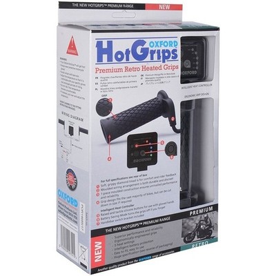 Oxford HotGrips Premium Retro   Motorrad Heizgriffe 22 mm