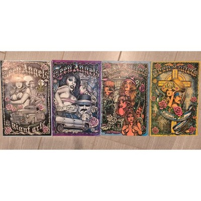 Rare 4 TEEN ANGELS JUMBO MAGAZINE Chicano Cholo Prison Style Art