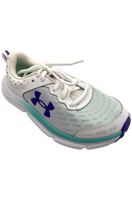 Under Armour Women's Charged Assert 10 Sneaker White/Green/Blue