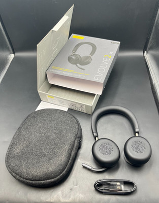Jabra Evolve2 75 Wireless Headset - Black, USB-C, UC Compatibility