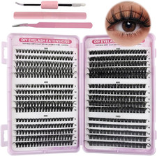 570 Pezzi Ciglia Finte Ciuffetti, 30-40-50-60-80-100D Kit Extension Ciglia, Curl