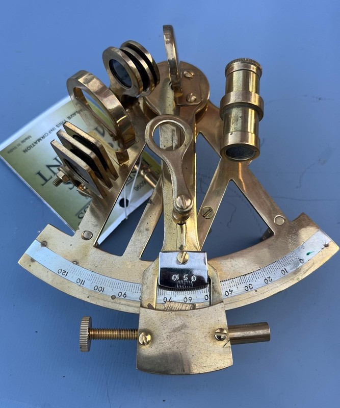 Essex Brass Nautical Brass Sextant Navigational Instrument, Made in India