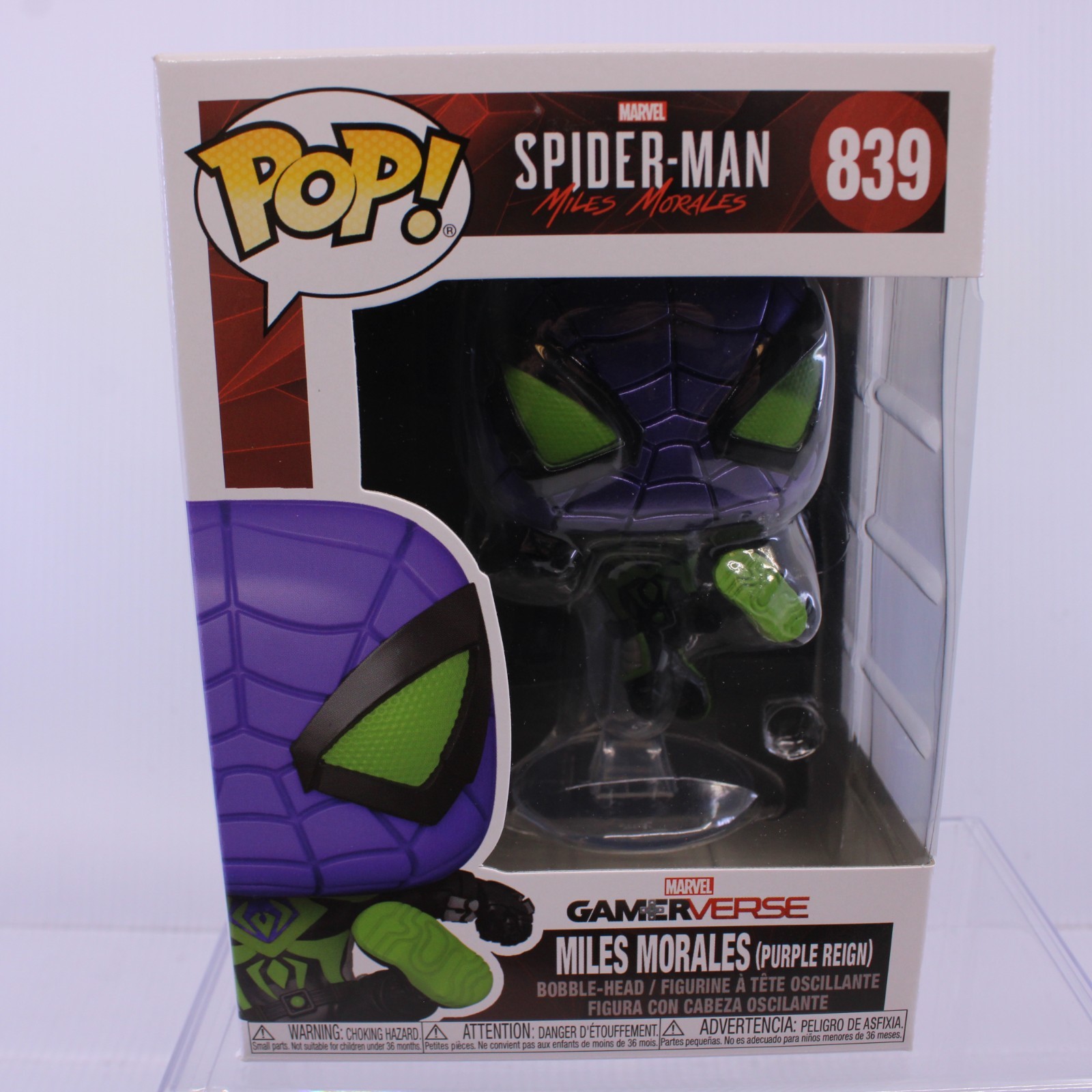 G5 Funko Pop Vinyl Figure Marvel Spider-Man Miles Morales Purple Reign 839