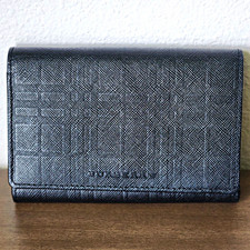 Authentic Burberry Embossed Nova Check Pattern Trifold Wallet