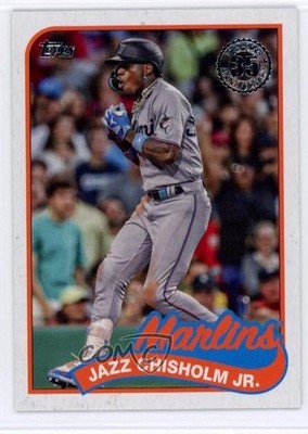 2024 Series 1 1989 Topps Baseball The Real One /89 Jazz Chisholm Jr #89B-5 06ec