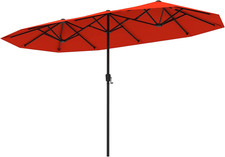 13 FT Large Patio Umbrella, Outdoor Double-Sided Table Market Umbrella W/Crank H